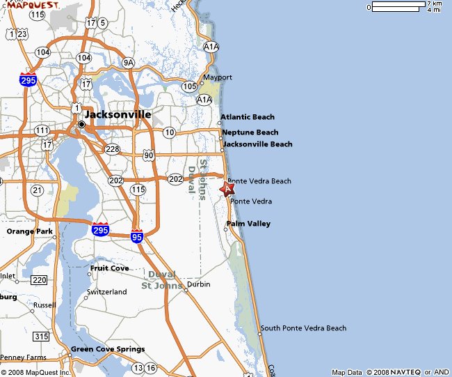Ponte Vedra Beach Florida Map